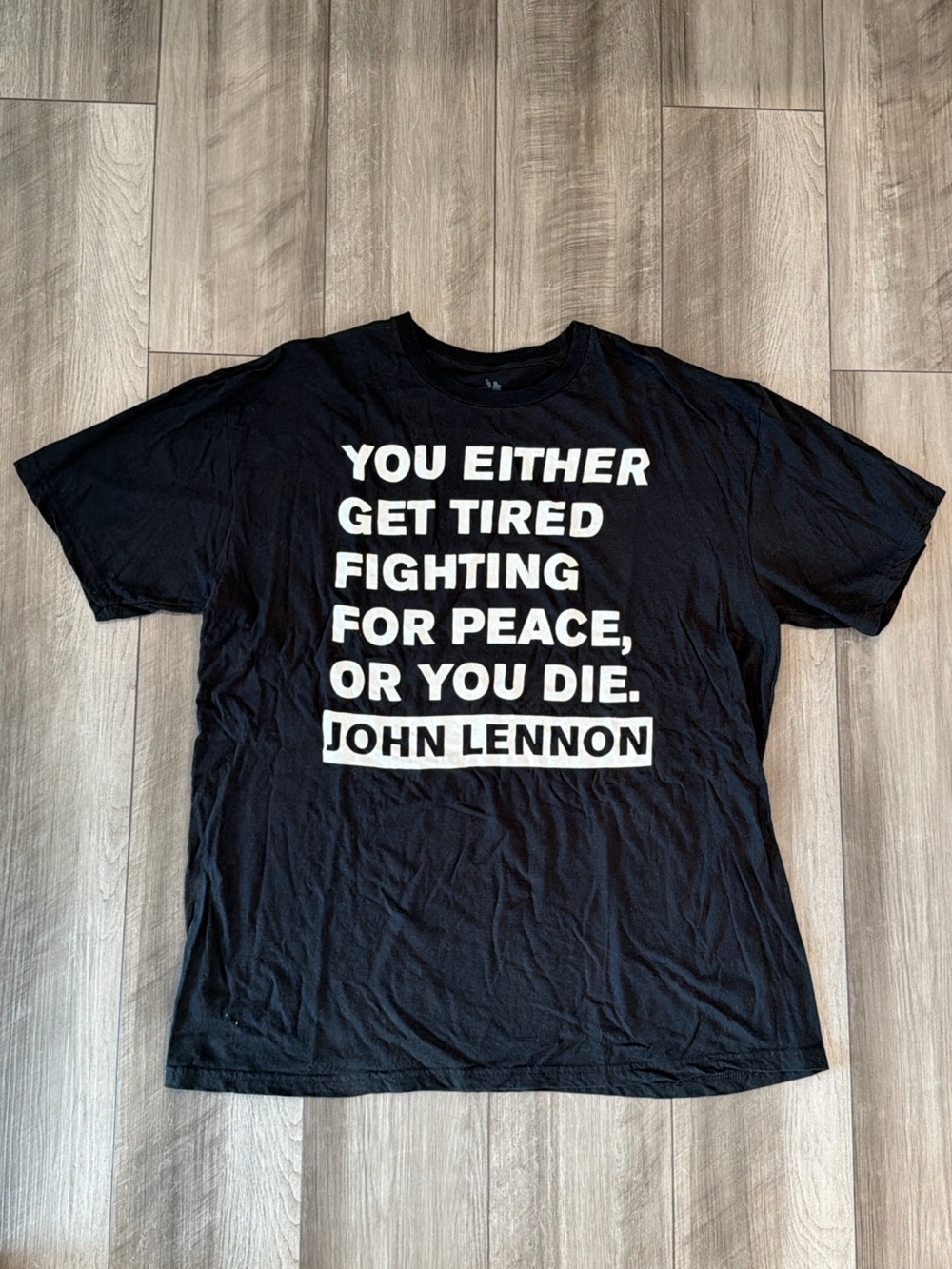 Zion Rootswear Black John Lennon Quote Graphic Tee